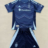 Kit Criança Seattle Sounders 2025-26 Alternativo