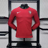 Camisola Manga Comprida Portugal 2024 Principal Versão Jogador
