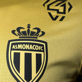 Camisola AS Monaco 2025-26 Alternativa Amarela Versão Jogador