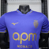 Camisola AS Monaco 2025-26 Alternativa Azul Versão Jogador