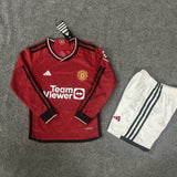 Kit Criança Manga Comprida M-United 2023-24 Principal