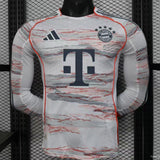Camisola Manga Comprida FC Bayern Munique 2025-26 Alternativa Creme Versão Jogador