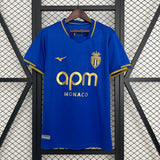 Camisola AS Monaco 2025-26 Alternativa Azul Versão Adepto