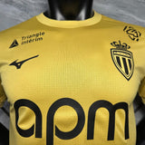 Camisola AS Monaco 2025-26 Alternativa Amarela Versão Jogador